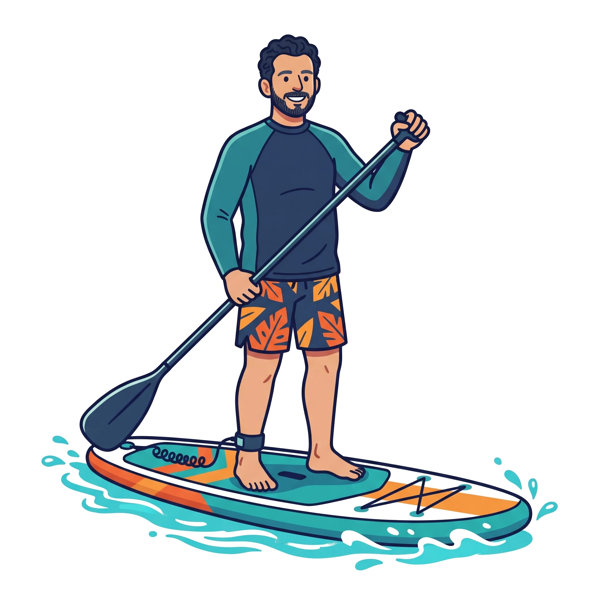 Ess Ramzi on Stand-Up Paddleboard